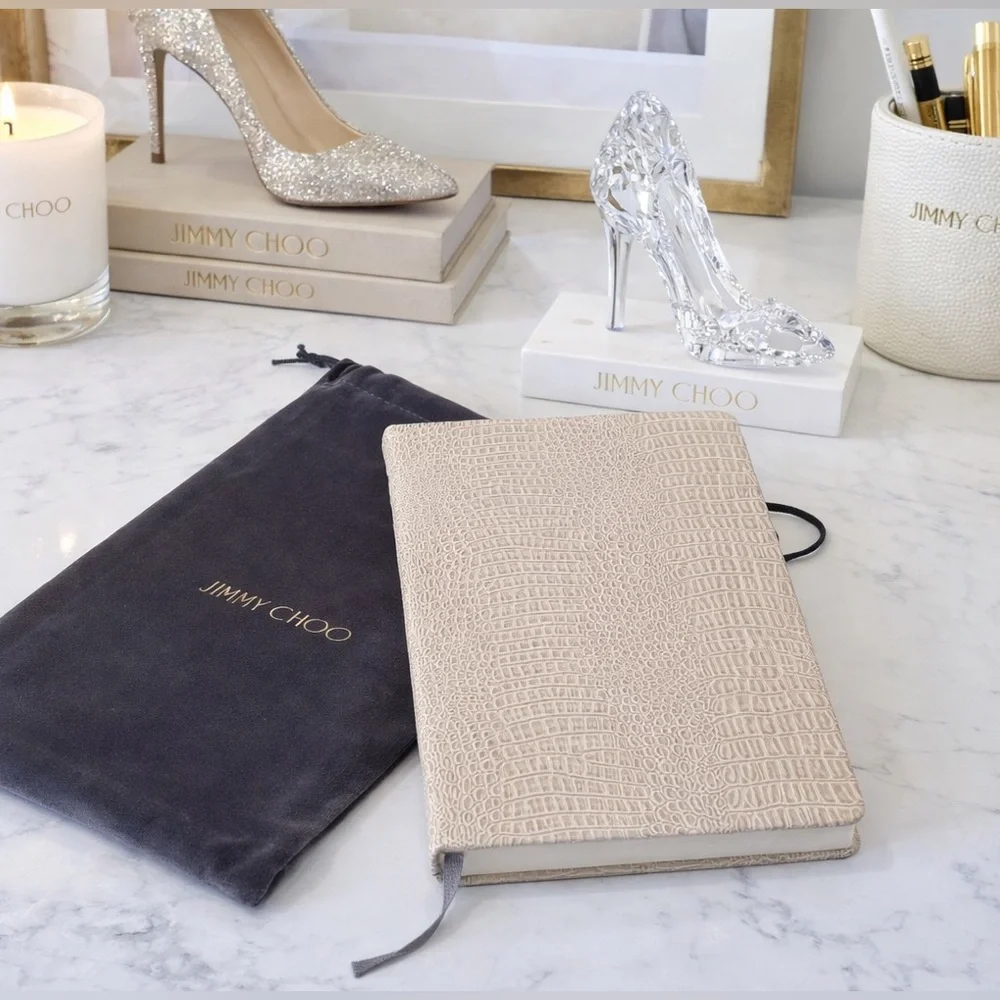 Jimmy Choo Faux Croc-Embossed Leather Notebook GWP